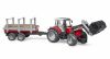 Image de Massey Ferguson 7480 avec chargeur et remorque de bois 1:16