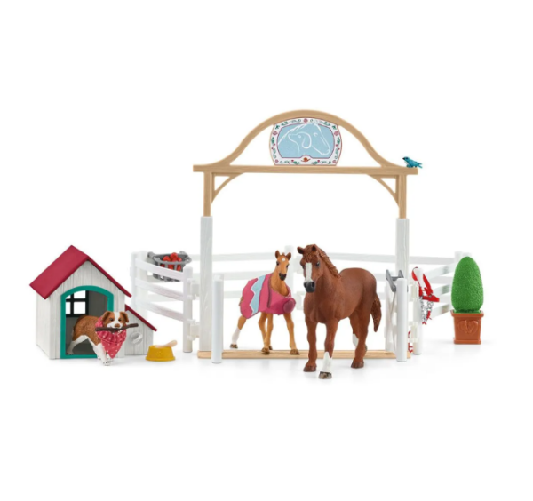 Image de Chevaux Invites D'Hannah Avec Chienne Ruby