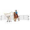 Image de Team Roping Avec Cowgirl