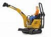 Image de Mini pelleteuse JCB 8010 CTS et homme de chantier 1:16