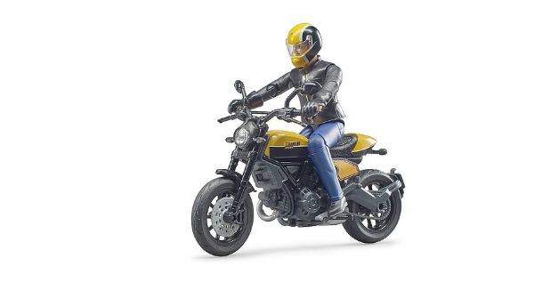 Image de Scrambler Ducati Full Throttle avec motocycliste